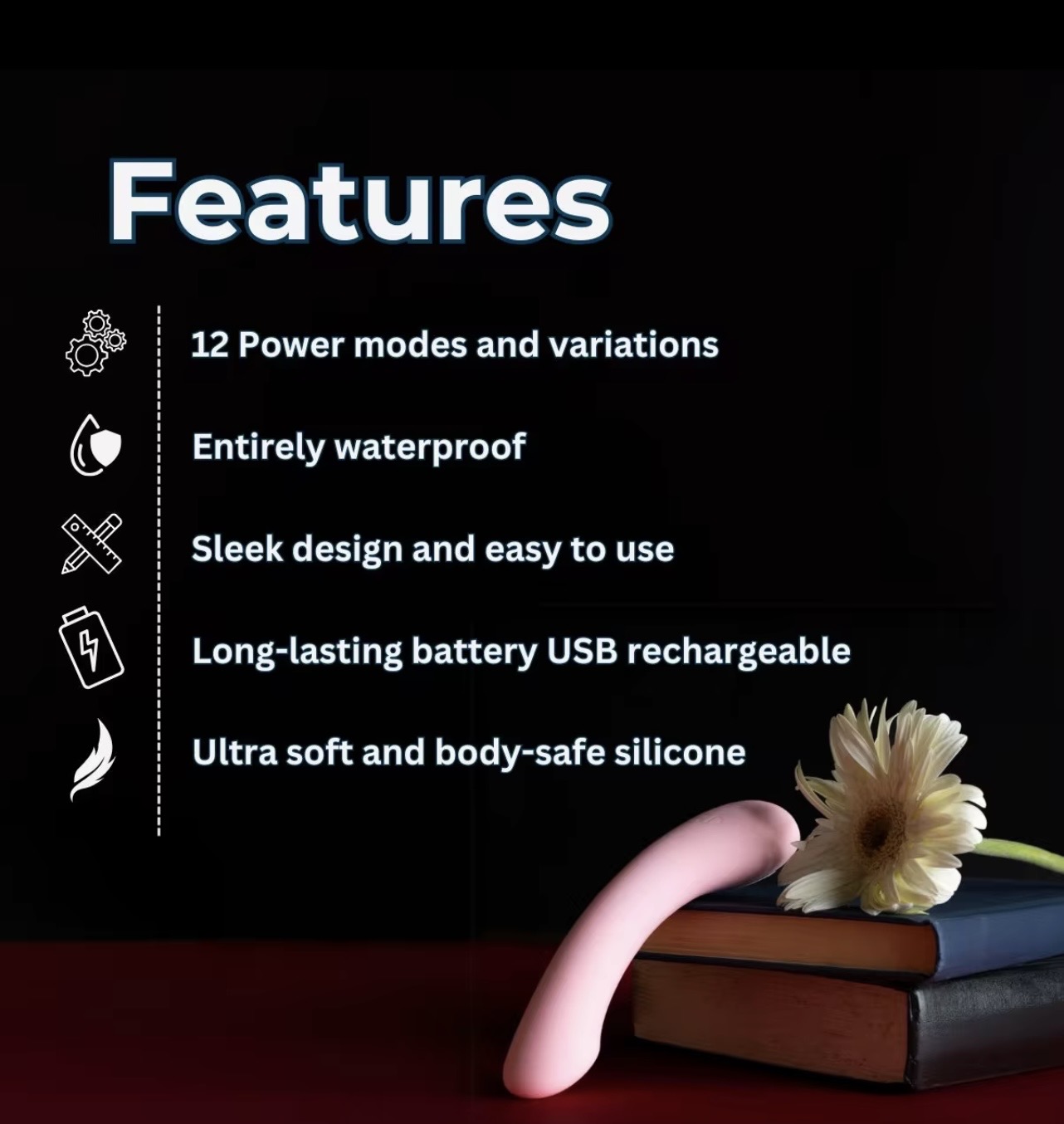 Vibromasseur point G et stimulateur clitoridien